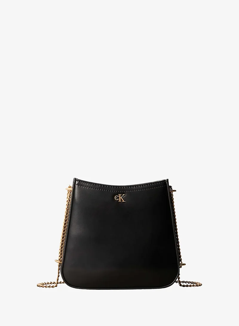 CALVIN KLEIN Monogram Chain Saddle Bag